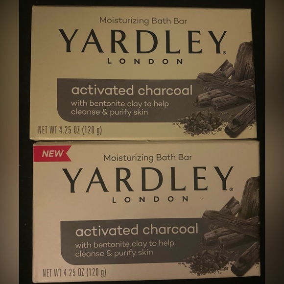 Bundle of 2 YARDLEY LONDON Activated Charcoal Moisturizing Bath Bar - Picture 3 of 5